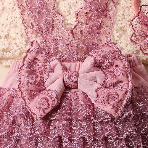 Miniatura 4 de Ylsteed Trajes de fotografía para recién nacidos, accesorios para niñas, mameluco de encaje, trajes para sesión de fotos de bebé, accesorios para