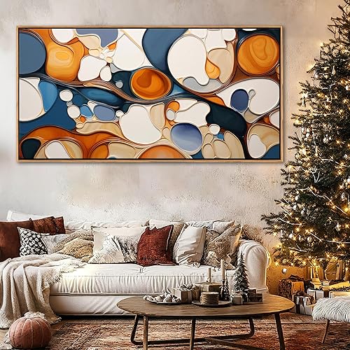 Arte abstracto para pared, lienzo moderno y colorido para sala de estar, decoraciones enmarcadas grandes, decoración de pared para dormitorio,