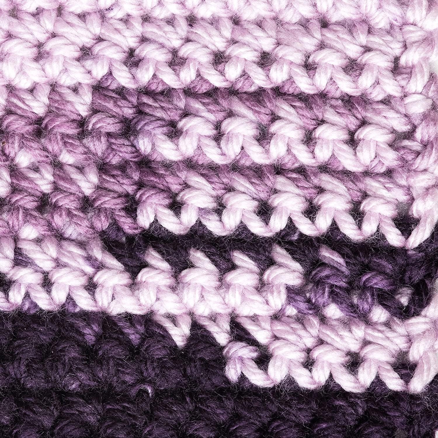 Caron Simply Soft Ombre Yarn - Grape Purple, 5 oz, 235 yards, Acrylic, Worsted Weight