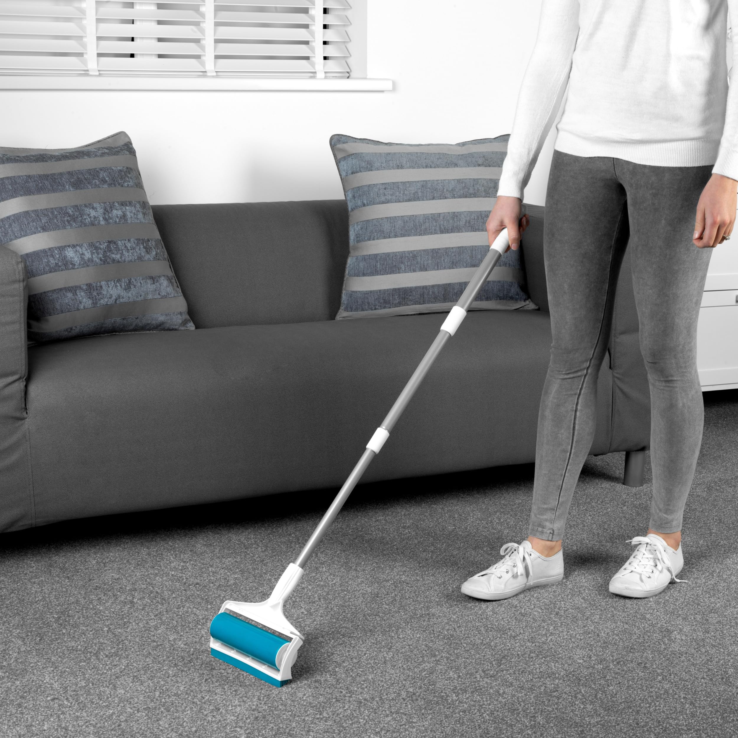 Beldray® LA072573EU Pet Plus+ TPR Gel Lint Roller with Telescopic Handle | Washable | Built-In Squeegee | Perfect for Picking Up Pet Hair