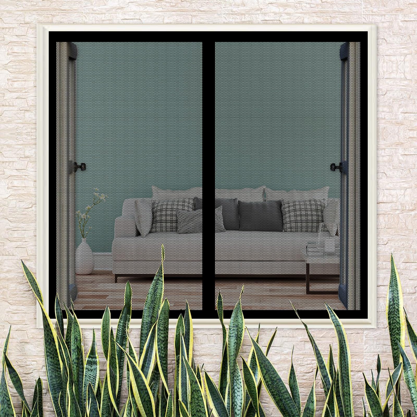 Fly Screen Door, Fly Screens Doors 134 x 190 cm Reinforced Polyester Anti-Tearing, Self Sealing, Keeps Bugs Out Partition Mesh Cat Door Screen for Patio Doors Balcony, Black