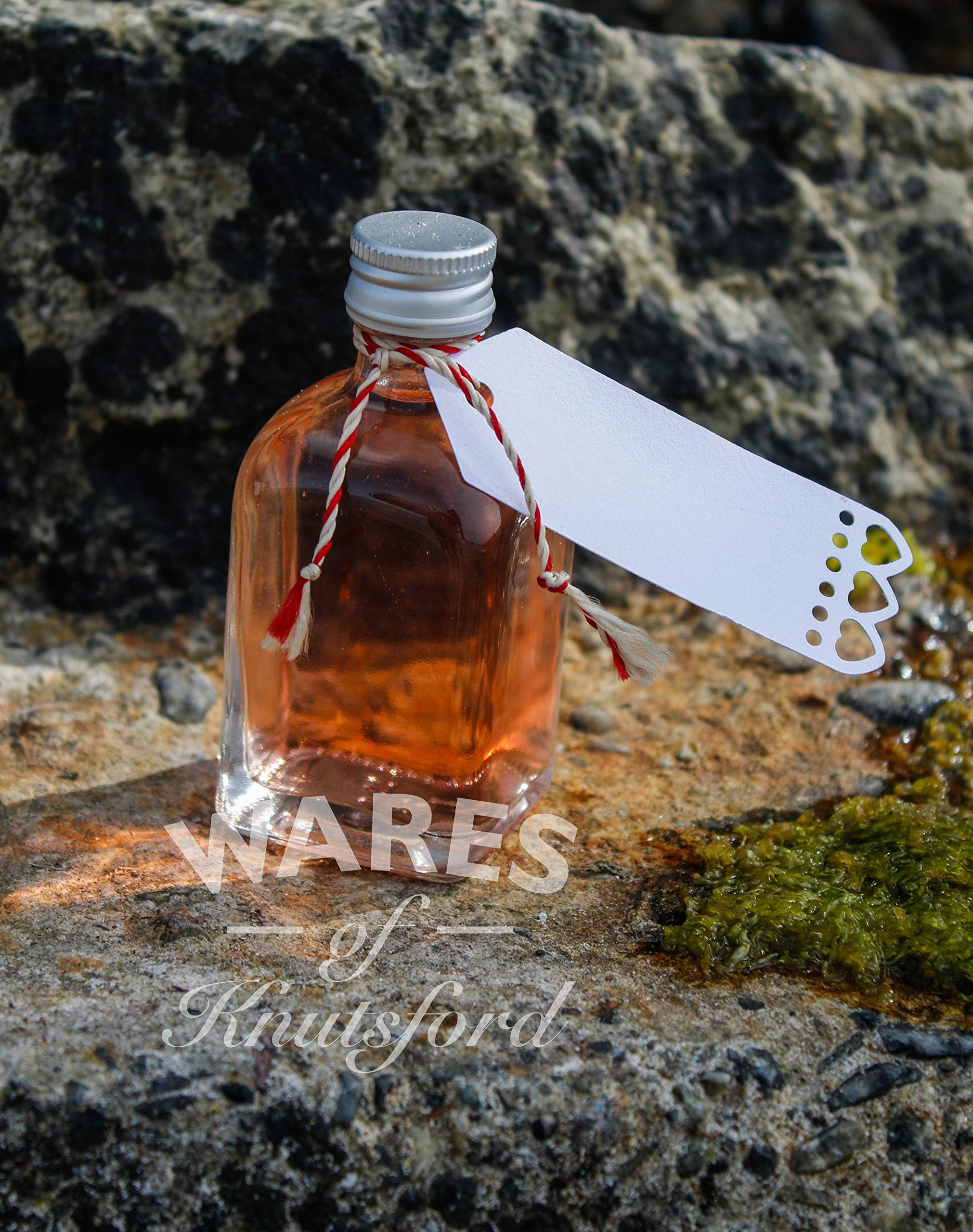 130 X Mini/Miniature Square Glass Bottles (50ml) with Silver caps. Perfect for Small Gifts of Spirits, Homemade Drinks or as Wedding Favours