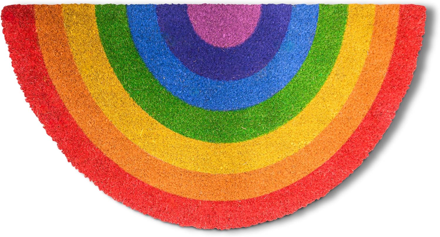 MAINEVENT Rainbow Doormat 30x17 Inch Mat, Rainbow Door Mat, Cute Doormat Welcome Mat, Welcome Outdoor, Cute Door Mat Outdoor
