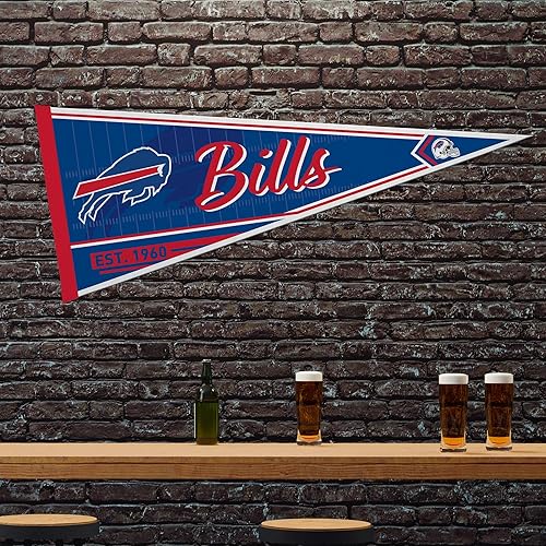 Vista 2 de Rico Industries NFL Football Classic - Banderín de fieltro de 12 x 30 pulgadas para decoración de pared, ideal para el hogar, dormitorio, decoración
