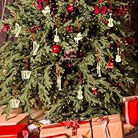 Vista 4 de 12 adornos de instrumentos musicales de Navidad, decoración de Navidad de guitarra de metal, instrumento de piano, árbol de Navidad, adorno colgante