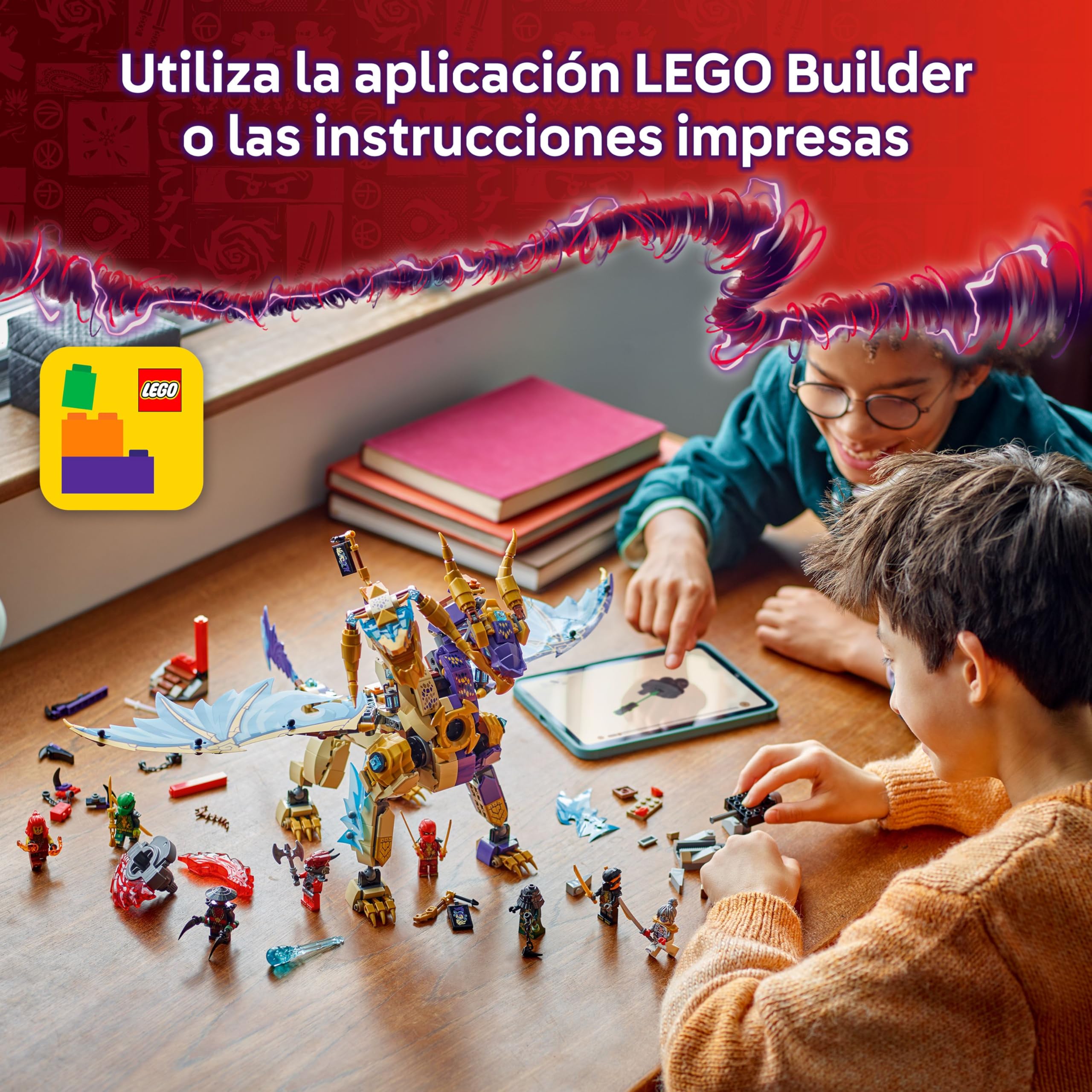 LEGO NINJAGO Dragón de la Concentración: Arc Set con 8 Minifiguras, Armas Ninja y Spinner de Spinjitzu, Juguete de Interactivo de Construcción para Niños y Niñas de 9+ Años, Regalo de Cumpleaños 71836