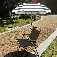 Vista 7 de Sombrilla para silla con abrazadera, 46 pulgadas UPF 50+ con clip para patio, sillas de playa, cochecitos, sillas de ruedas, carritos de golf