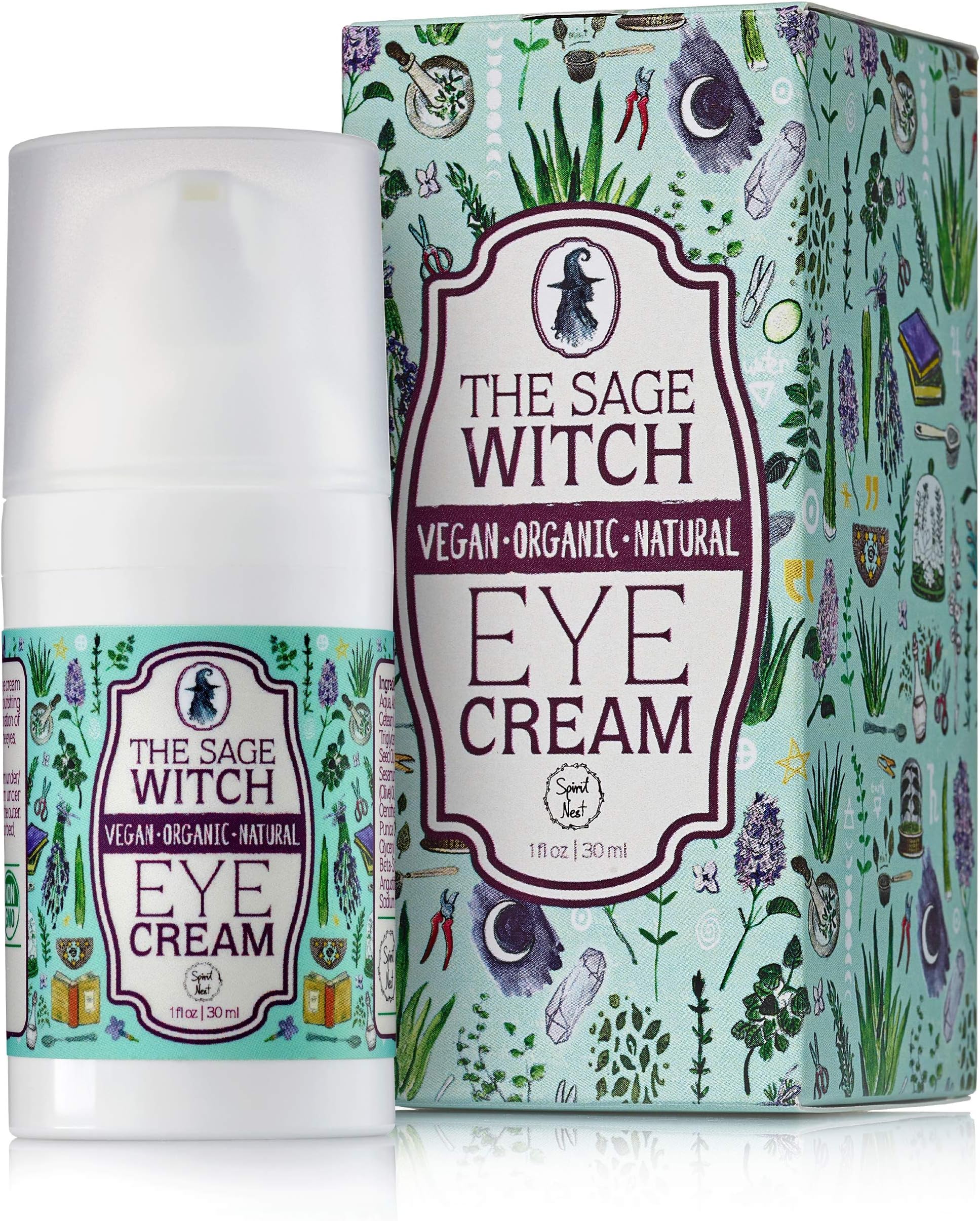 Spirit Nest All Natural Organic Eye Cream For Dark Circles And Puffiness Anti-Wrinkles - The Sage Witch