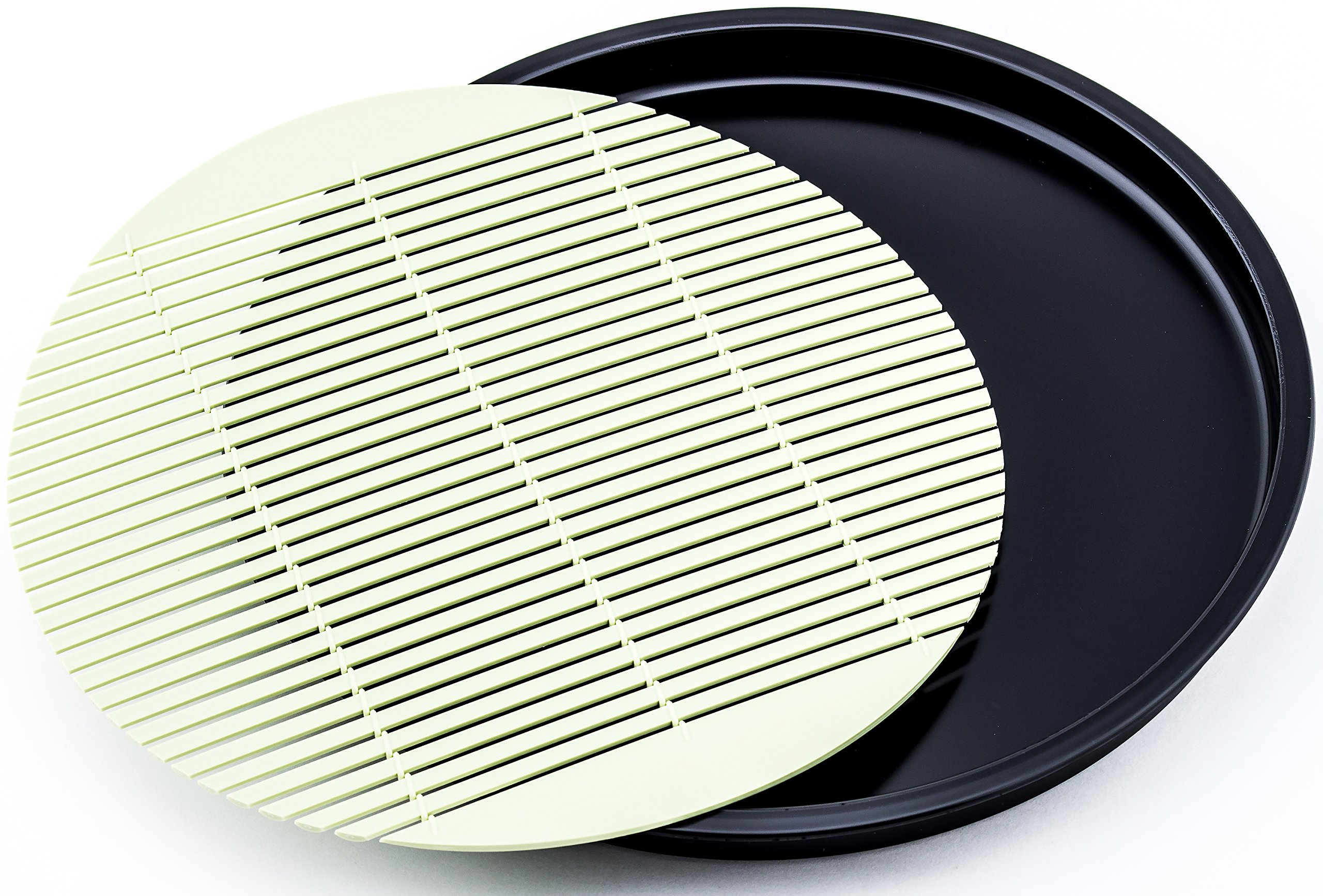 Daiso Japan Plastic Round Circle Plate Tray for Buckwheat Noodles