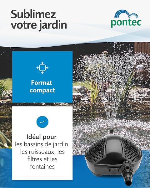 PONTEC 50853 PondoMax Eco 2500 Classique Plastique Pompe à Filtre, Bleu - 4