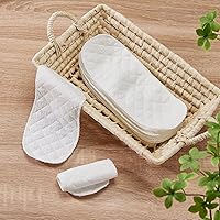 Vista 2 de 10 piezas de pañales de algodón de tres capas, reutilizables, sólidos, casuales, para bebés, fundas para pañales