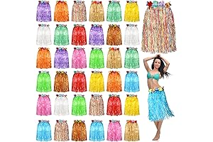 36-Piece Grass Skirts for Luau Parties