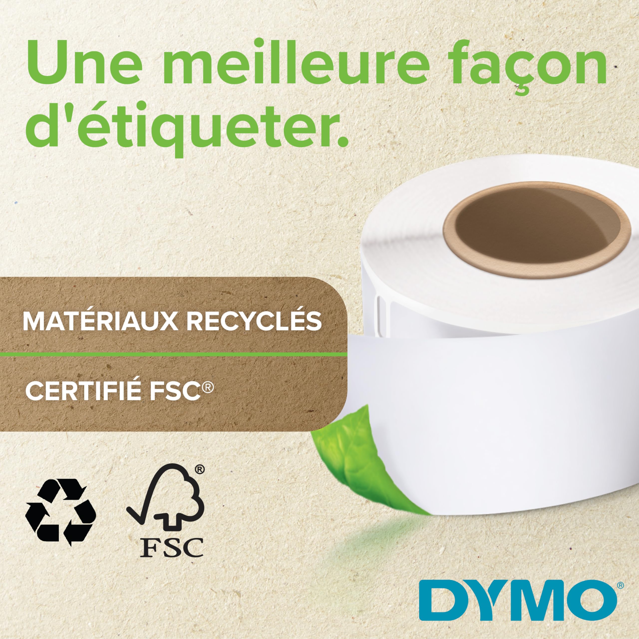 DYMO LW étiquettes de retour autocollantes | 25 mm x 54 mm | 6 rouleaux 500 étiquettes faciles à décoller (lot de 3.000) | pour les étiqueteuses LabelWriter