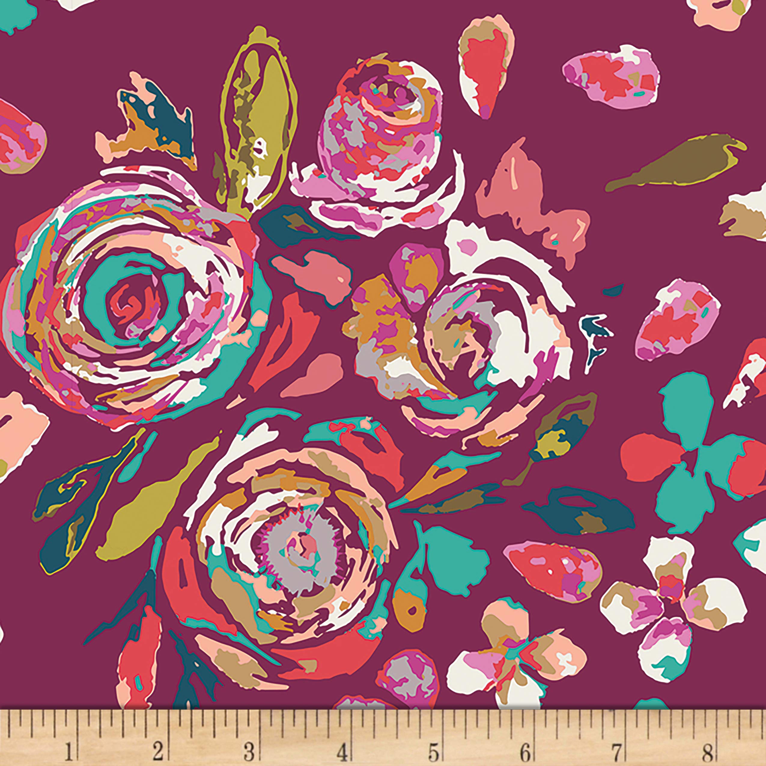 Art Gallery Fabrics Art Gallery Fusion Swifting Flora Boho in Rayon, Purple