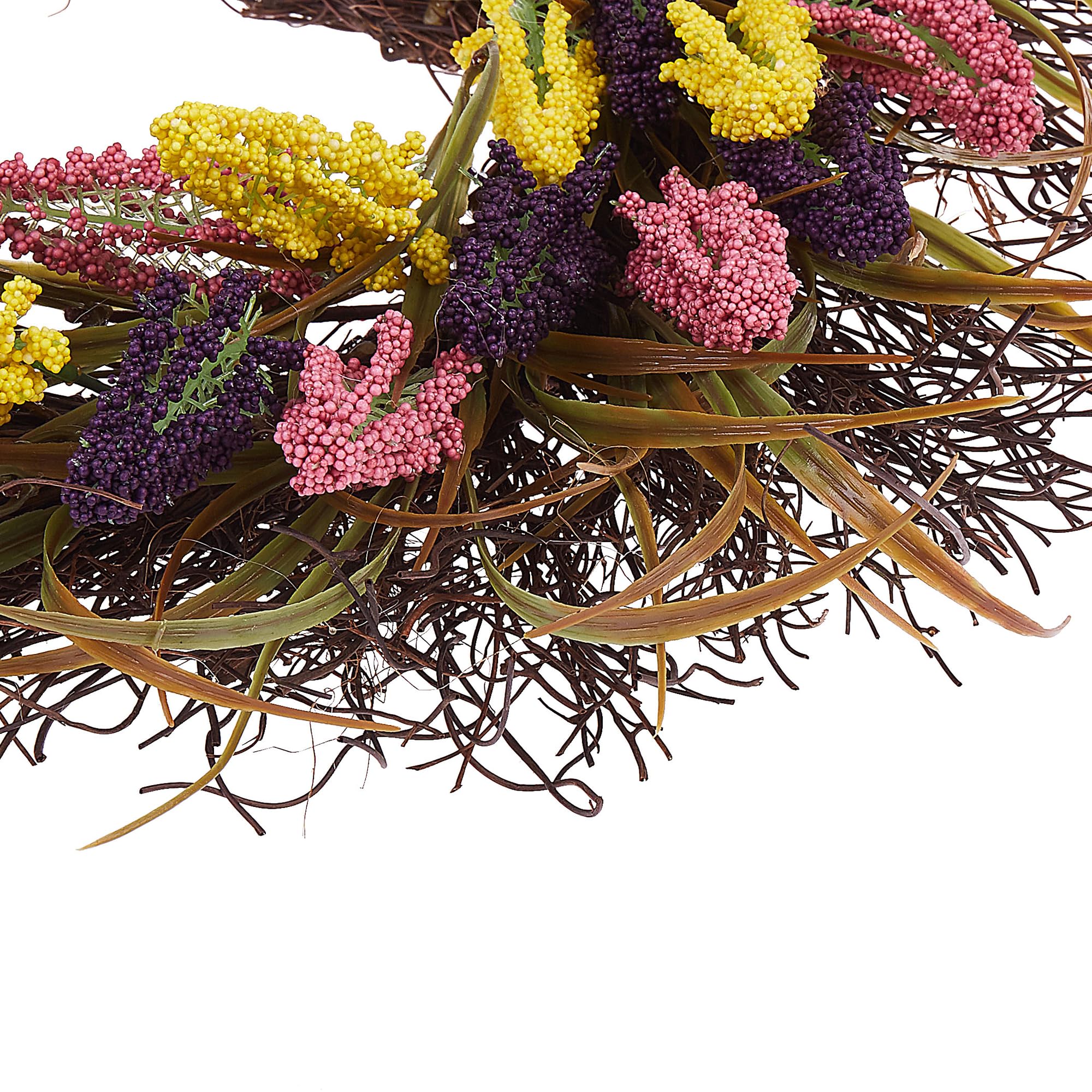 Türkranz Dekokranz ø 50 cm Kunstblumen Hängedeko Trockenblumenkranz Candelaria