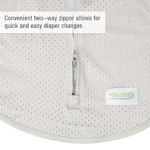 Miniatura 5 de Woombie Manta súper elástica para bebé True Air Summer - Manta de algodón calmante y ventilada, manta de bebé portátil, gris frío, 5-13 libras