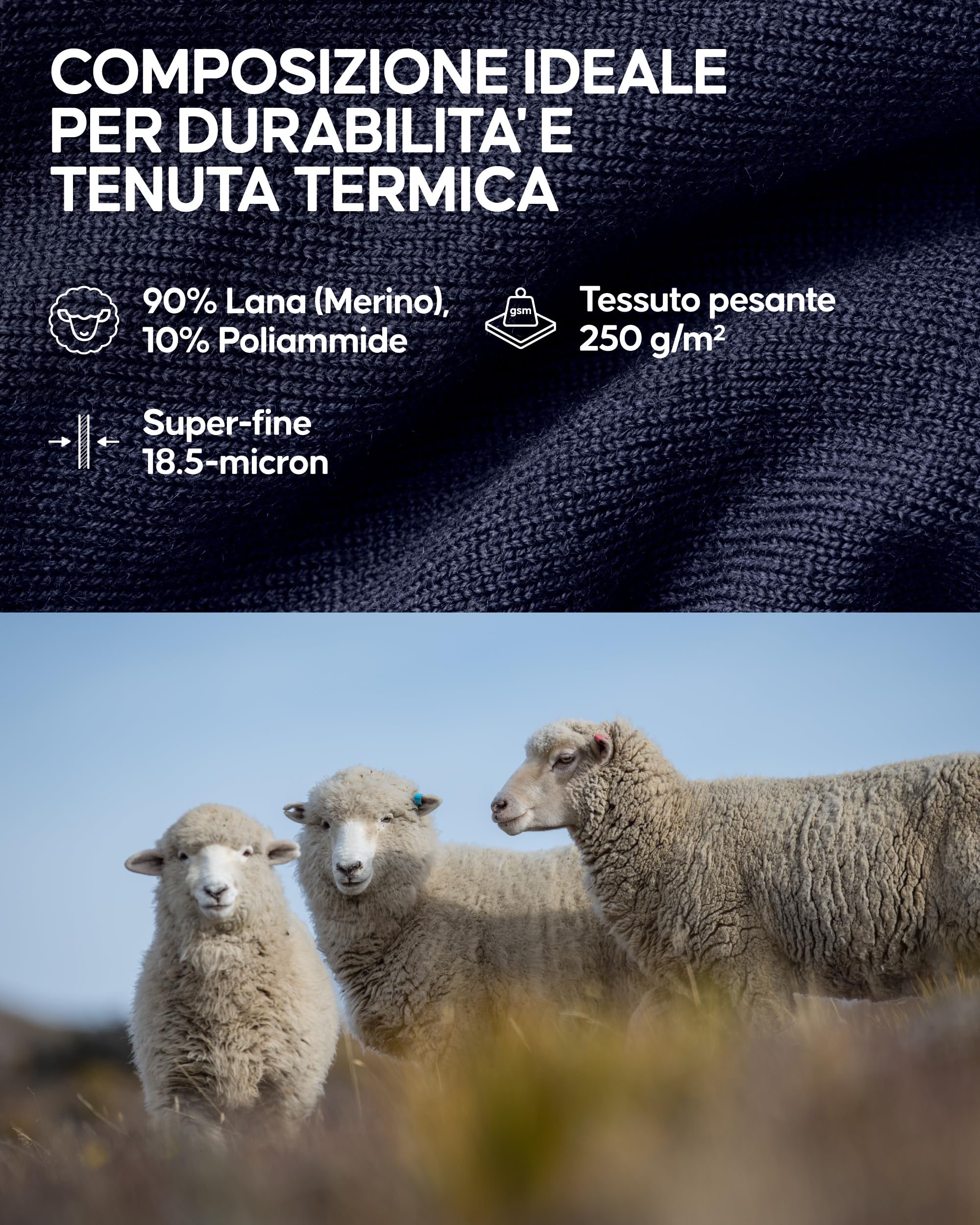 DANISH ENDURANCE Maglia Termica Donna in Lana Merino per Freddo Estremo, Manica Lunga, Intimo Termico per Sci, Trekking, Escursionismo