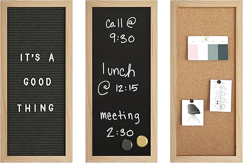 Miniatura 8 de Martha Stewart Everette - Tabla de corcho, tablero de tiza, juego de tableros de letras con pasadores incluidos, imanes, tiza líquida, letras, 18 x