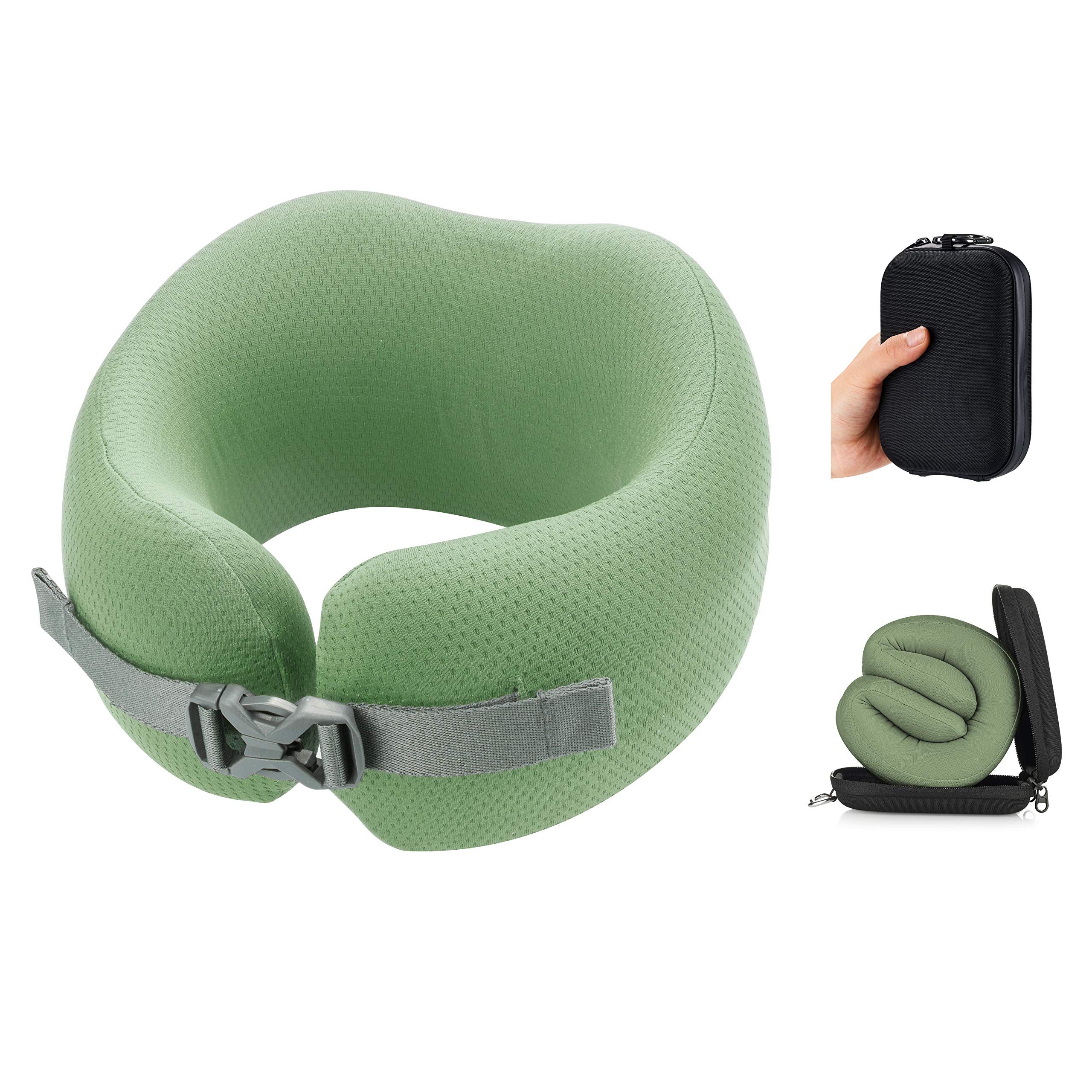 EASYNAP Pocket Air Travel Pillow Memory Foam New Formula Big Neck Size Basic