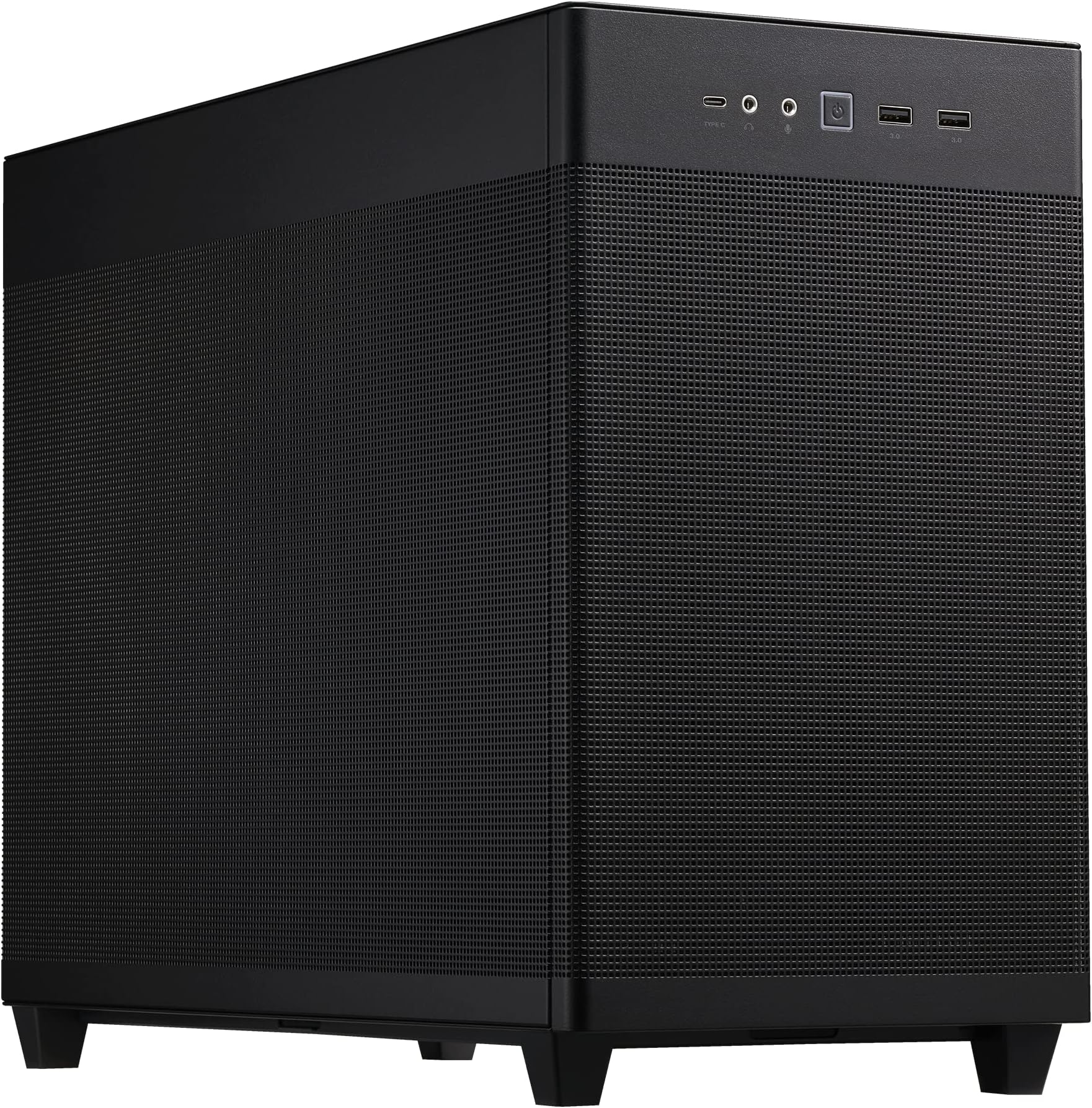 ASUS Prime AP201 33-Liter MicroATX Black case with Tool-Free Side Panels and a Quasi-Filter mesh, with Support for 360 mm Coolers, Graphics Cards up to 338 mm Long, and Standard ATX PSUs