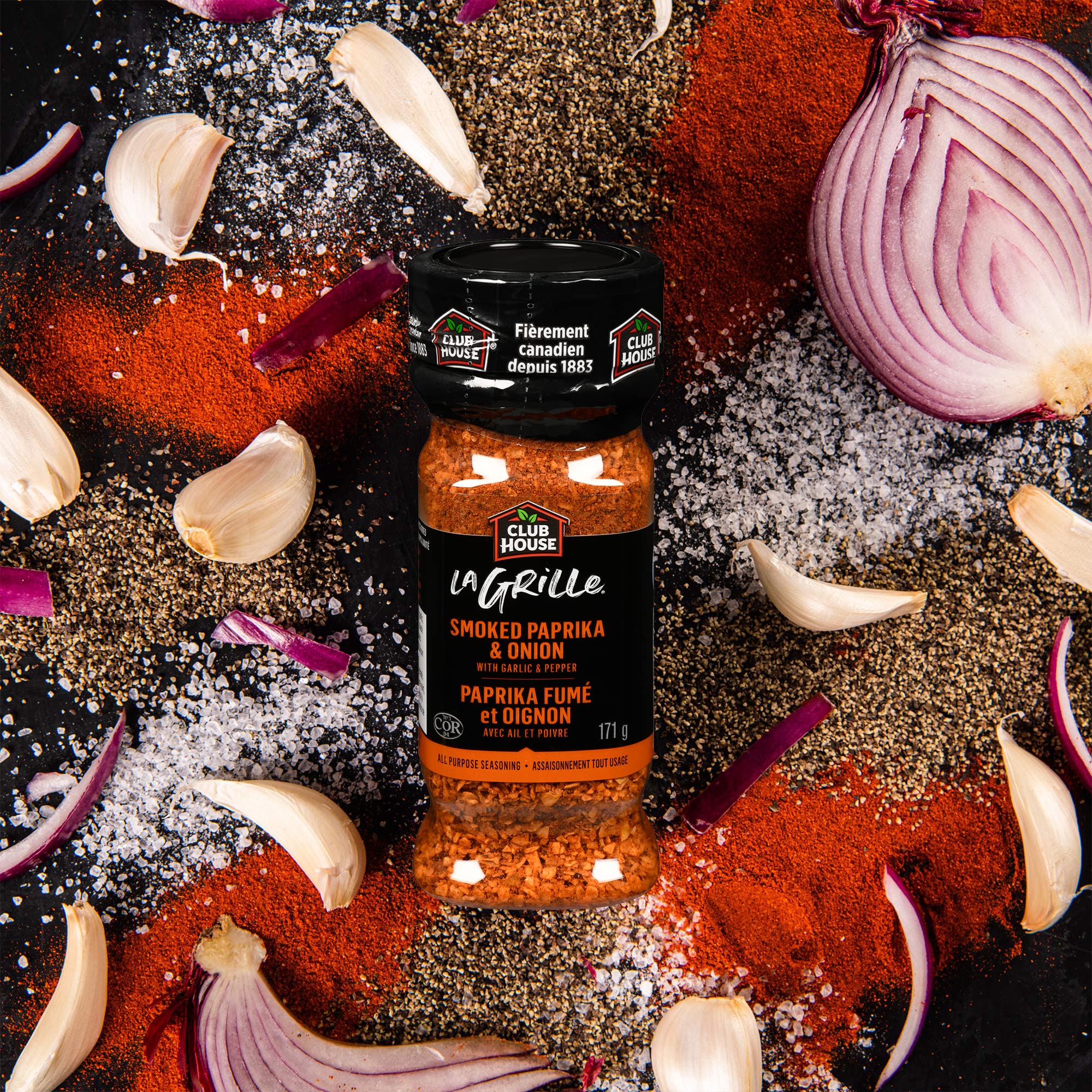 Club House La Grille, Grilling Made Easy, Smoked Paprika & Onion with Garlic & Pepper, All Purpose Seasoning, 171g - 4