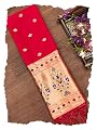 DEVANGI Women's Woven Paithani Banarasi Silk Dupatta/Chunni For Women, Floral Print 1 Meter Wide and 2.3 Meter Length Pr