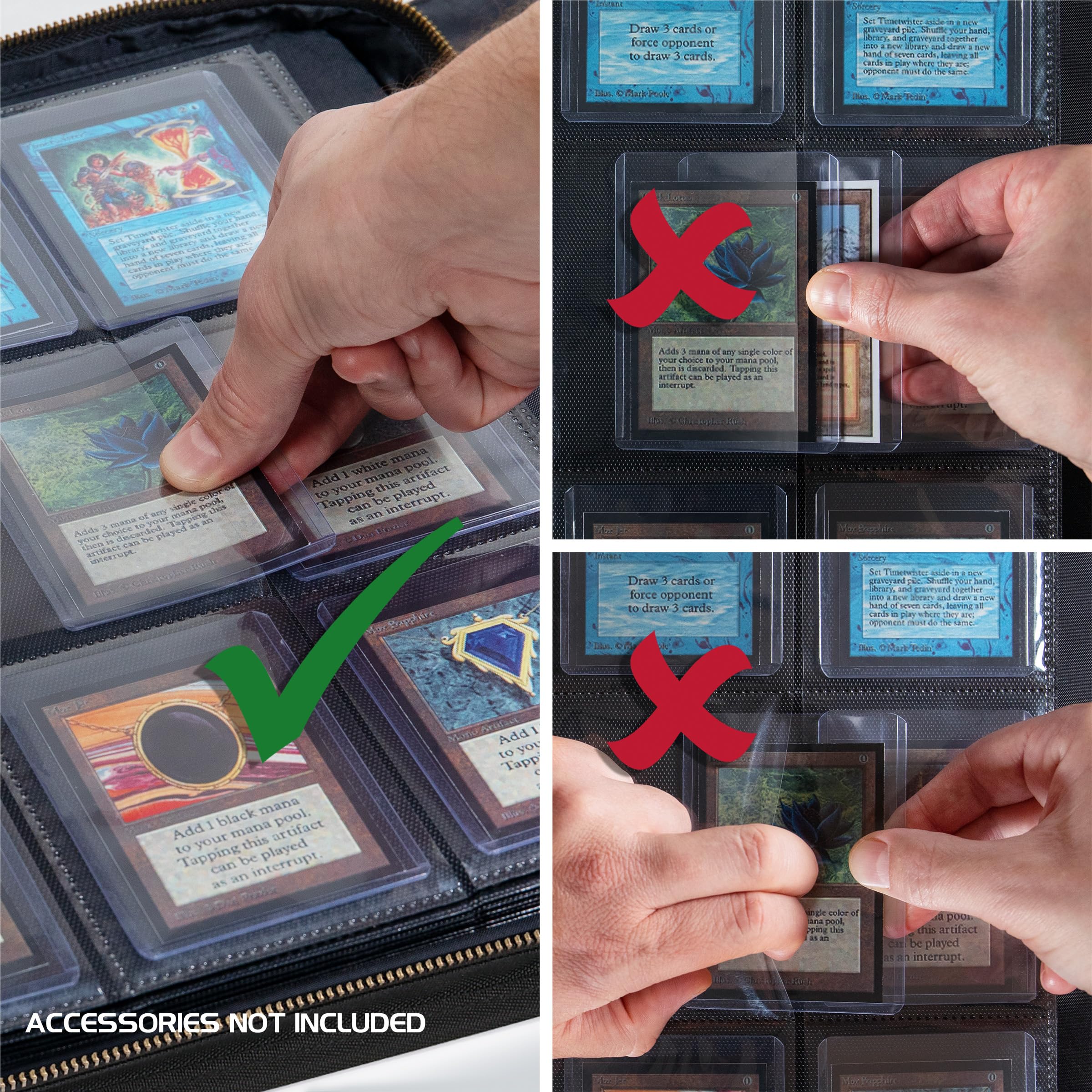ENHANCE Carpeta Estándar de Carga Superior - Álbum Cartas Coleccionables con Capacidad 252 Cartas en Fundas Protectoras, Distribuidas en 9 Páginas con Bolsillos - Exterior Protector Primera Calidad
