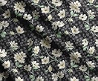 Soimoi Floral Vintage Print - Black, Canvas Fabric Material - 56 Inch Wide, 1 Yard, Unstitched Fabric for Upholstery, Bags, Workwear and Outdoor Gear.