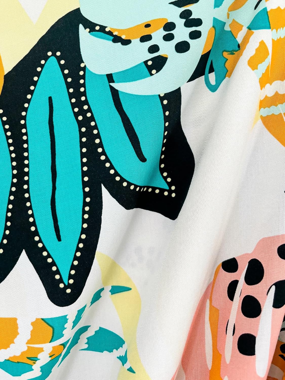 Moss Rose Women's Swimsuit Cover up Beach Kaftan for Bathing Suit with Floral Pattern - Image 5