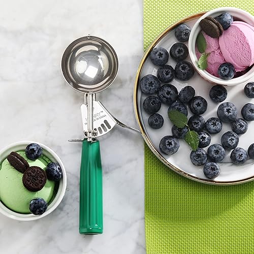 Miniatura 3 de New Star Foodservice 34806 - Plancha para pulgares de grado comercial para alimentos, cuchara para helado, acero inoxidable 188, 3.25 onzas, tamaño