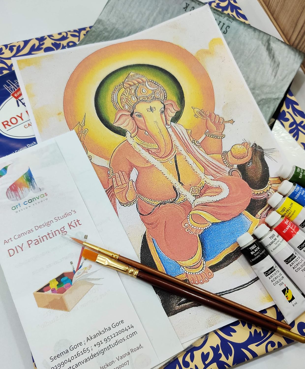 DIY KIT Ganesha (Hard) Art Canvas Design Studio Amazon.in Home