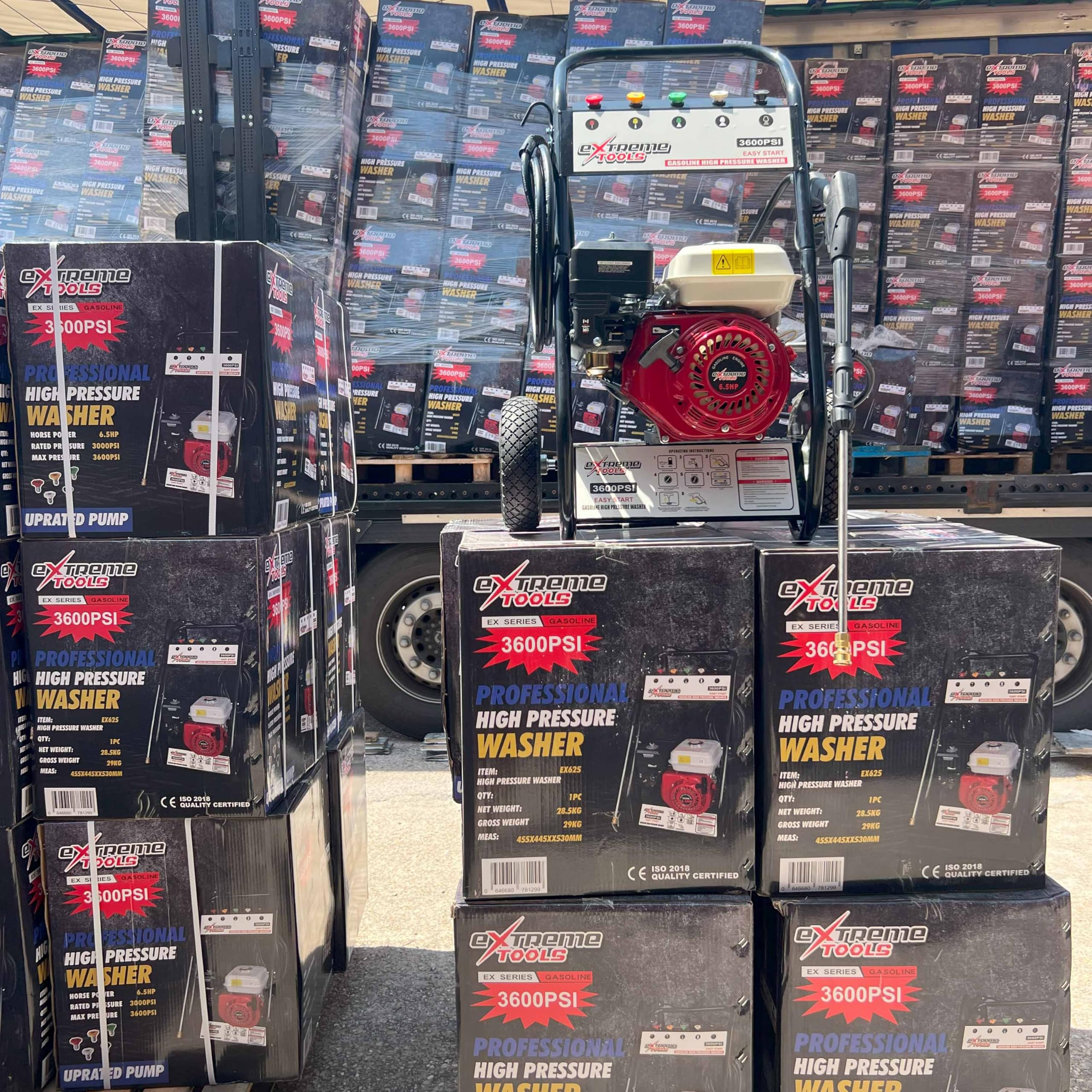 Hidrolimpiadora a Gasolina 3600 PSI – Motor 6.5HP con 4 Boquillas y Kit de Limpieza Profesional