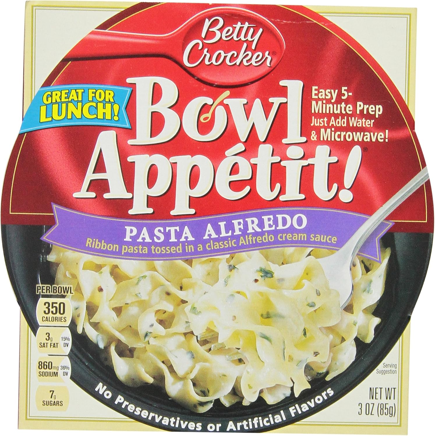 Betty Crocker Bowl Appetit, Pasta Alfredo, 3Ounce Bowls (Pack of 12