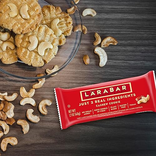 Miniatura 4 de Larabar Galletas de anacardo, barras de frutas y nueces, sin gluten y veganas, 10.2 onzas, 6