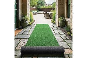Ottomanson Artificial Green TurfGrass Area Rugs