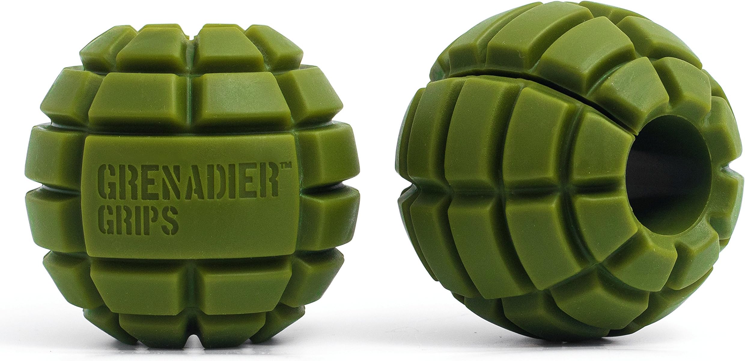 Grenadier Grips - Unique Fat Bar Dumbell/Barbell Grips for Huge Size Gains, Explosive Power, Increased Grip Strength, Arm Muscle Builder, Crossfit, Improve Climbing and Grappling