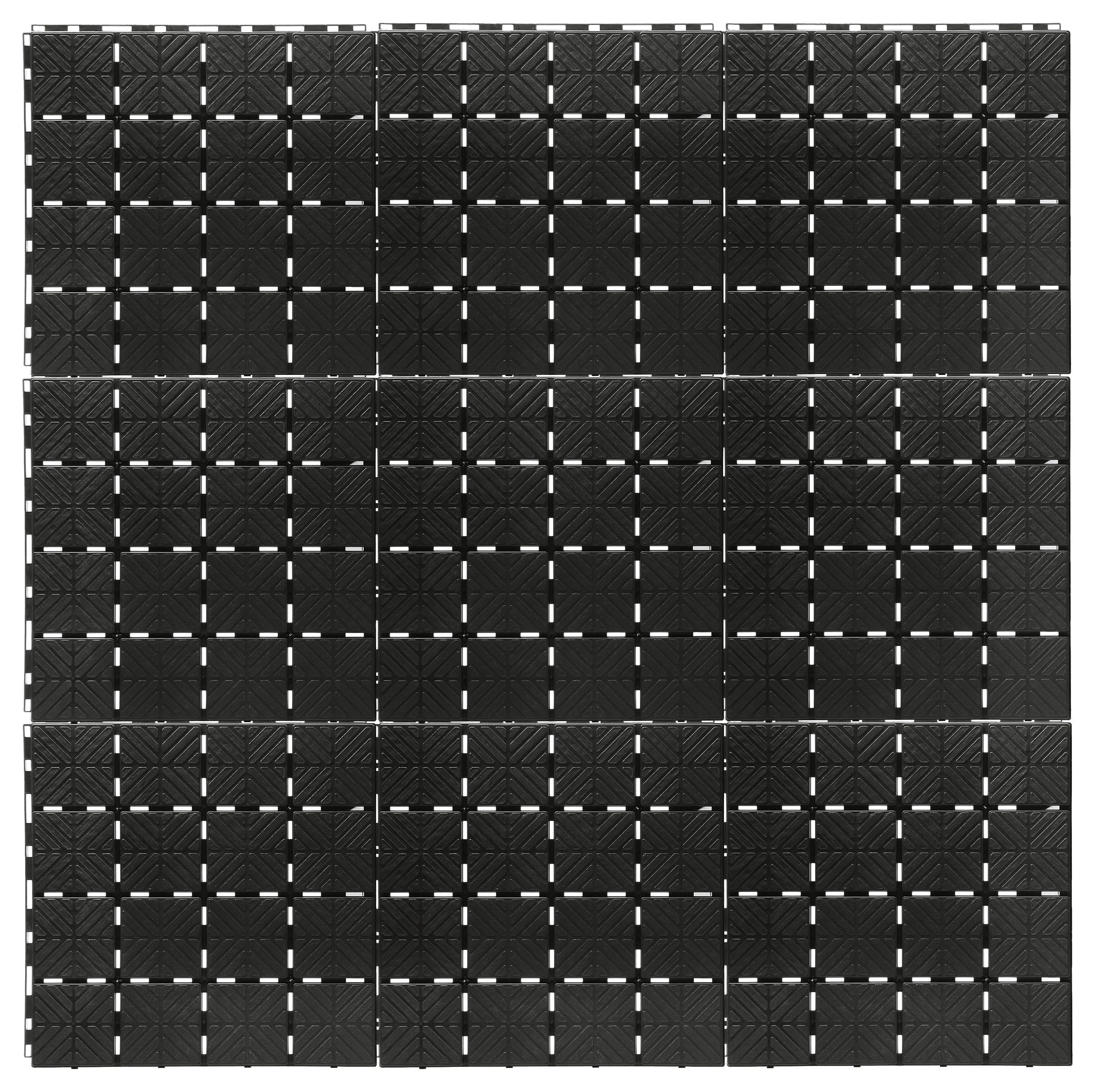 Modulare PVC Bodenplatten 4,5 m2 – 27 Module 390 x 390 mm - Vielseitige und wetterfeste Lösung für Terrassen Balkone Gartenwege Werkstattböden und Poolbereiche – Einfache Montage UV-beständig