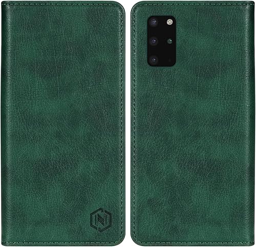 Miniatura 10 de Funda tipo cartera para Samsung Galaxy S20 Plus con bloqueo RFID, soporte de ranura para tarjetas, funda protectora de cuero con tapa magnética