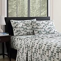 Vista 82 de Eddie Bauer - Full Sheets, Cotton Flannel Bedding Set, Brushed For Extra Softness, Cozy Home Decor (Dog Friends, Full)