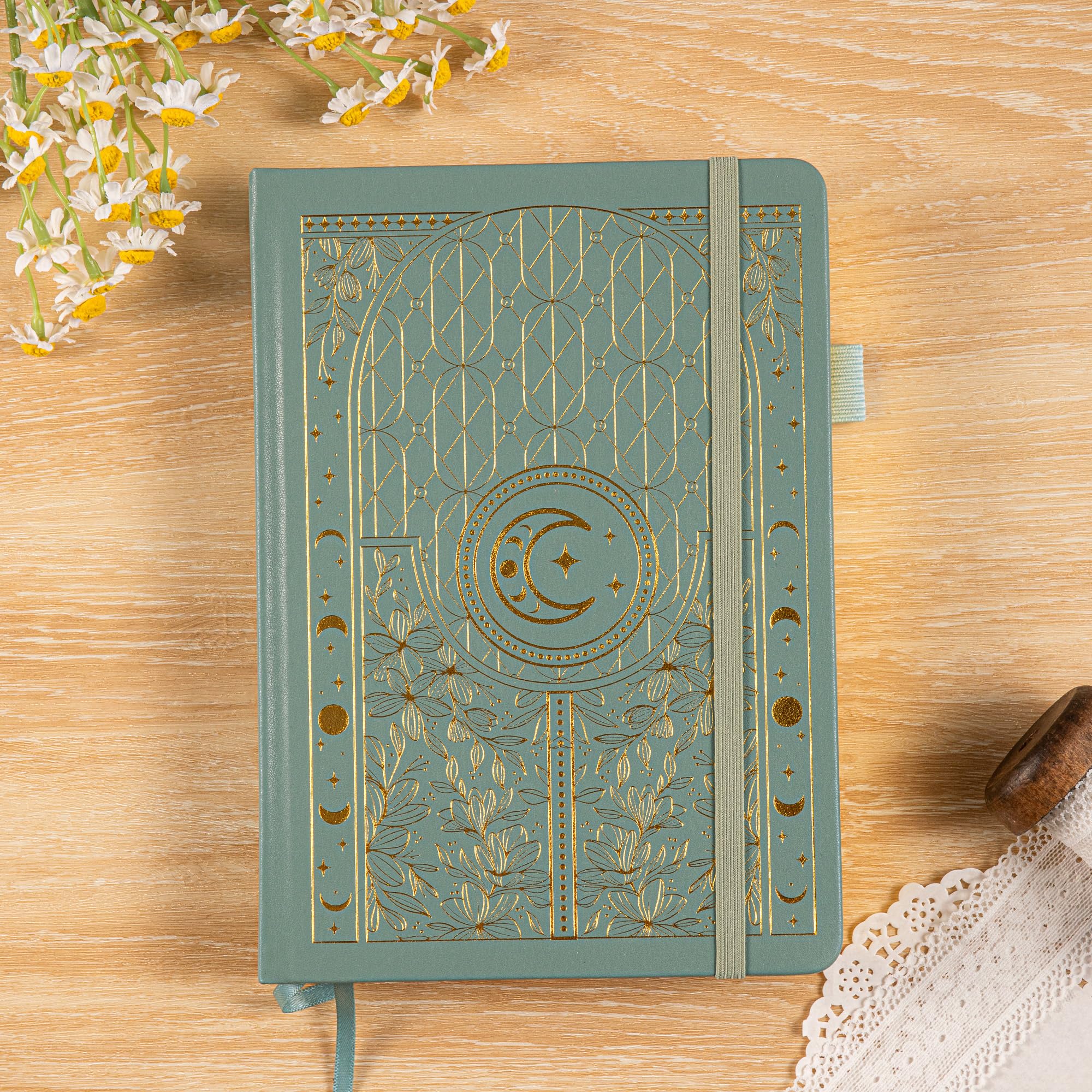 TIEFOSSI Carnet de notes Bullet Dotted Journal, papier épais numéroté 160 g/m², couverture rigide A5 à grille pointillée pour femmes et hommes, écriture de travail, bullet journaling, dessin