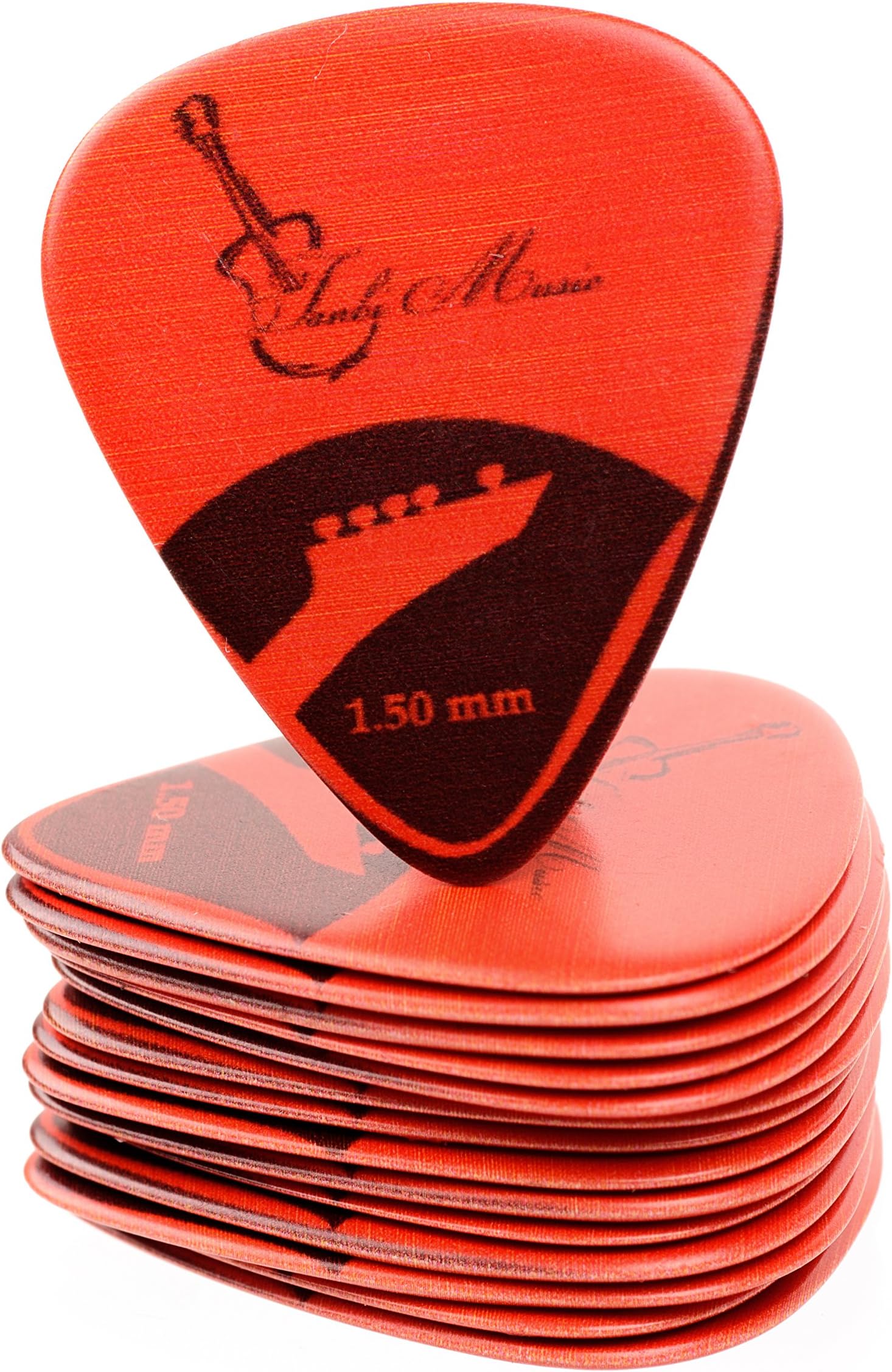 Premium Celluloid Guitar Picks, P214 โ 15 Extra Heavy (1.5mm) Pack