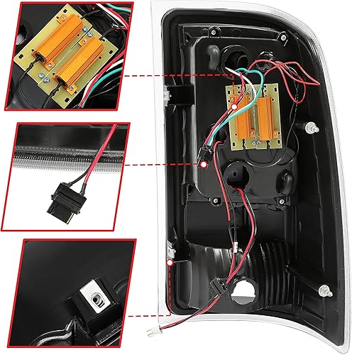 Miniatura 6 de HECASA Conjunto de luces traseras compatibles con GMC Sierra 1500 2500HD 3500HD 3500HD 2007-2014, barra de tubo LED, lámpara trasera trasera del