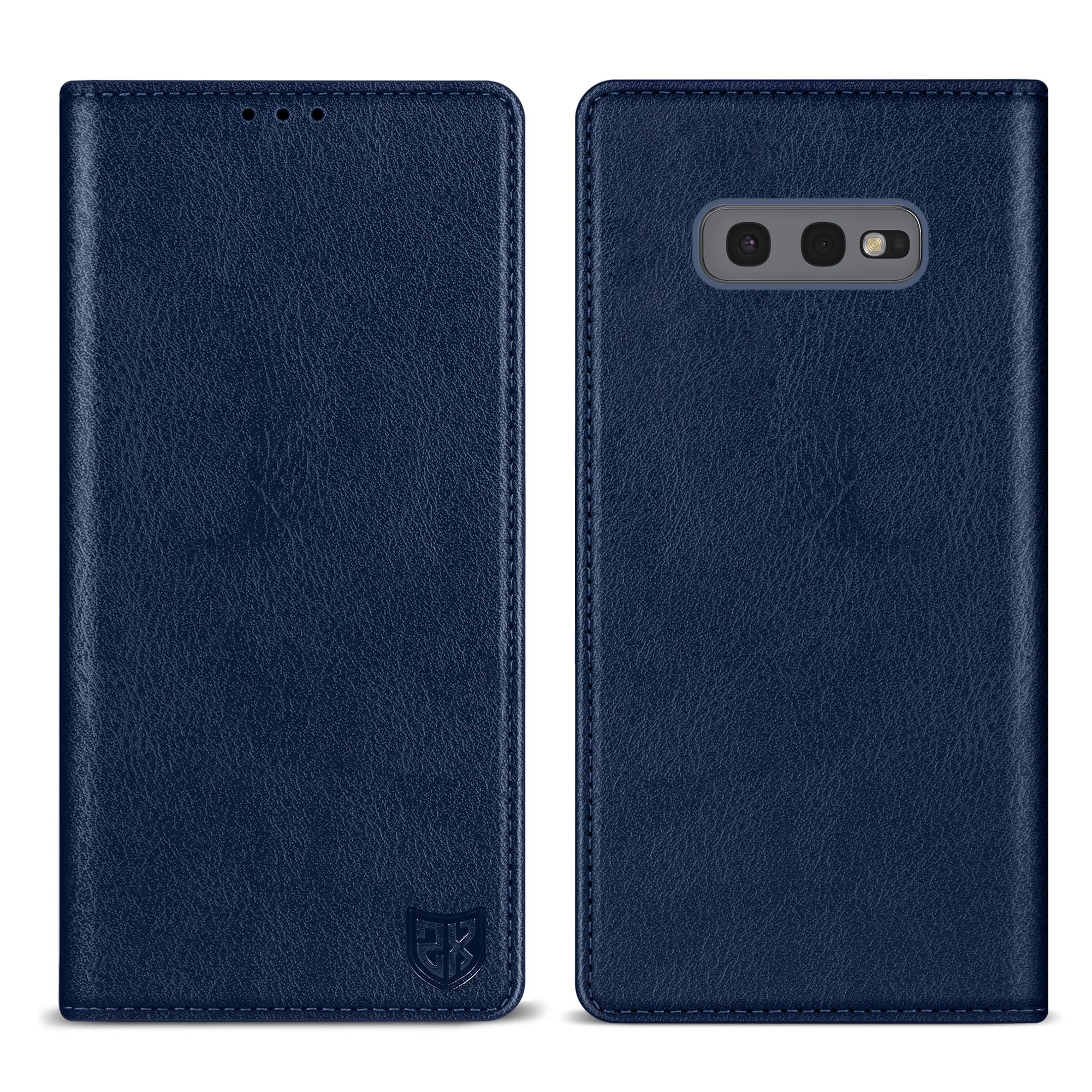 ZZXX Samsung Galaxy S10e Wallet Case with RFID Blocking, Card Slot, Stand, Strong Magnetic Leather Flip Fold Protective Phone Cover (Blue-5.8 inch)