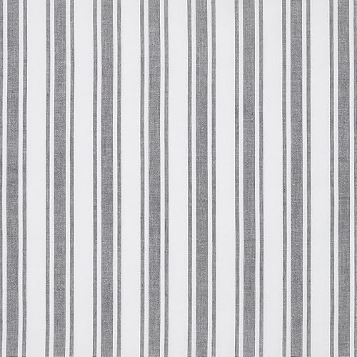 Miniatura 3 de VHC Brands, Sawyer Mill Ticking Stripe Cenefa, color negro, 16x90 pulgadas