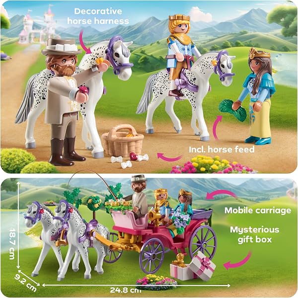 Playmobil | Princess Magic | Promenade en Carrosse Royal avec la Princesse et Le Prince | Jouet Princesse | Jouet Conte de fées pour Enfants à partir de 4 Ans | 71846 - 4