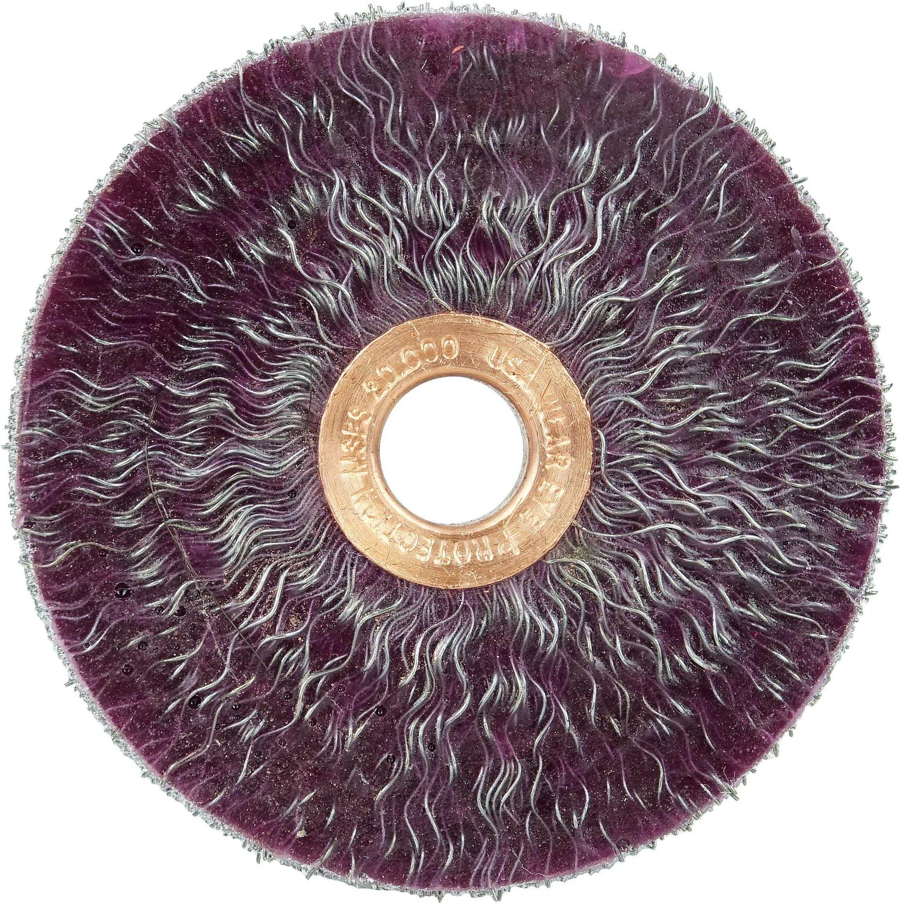 Weiler 35260 Polyflex Encapsulated Crimped Wire Wheel, 3" Small Diameter, 0.14" Steel Fill, 1/2" Arbor Hole, Made in The USA (Pack of 10)