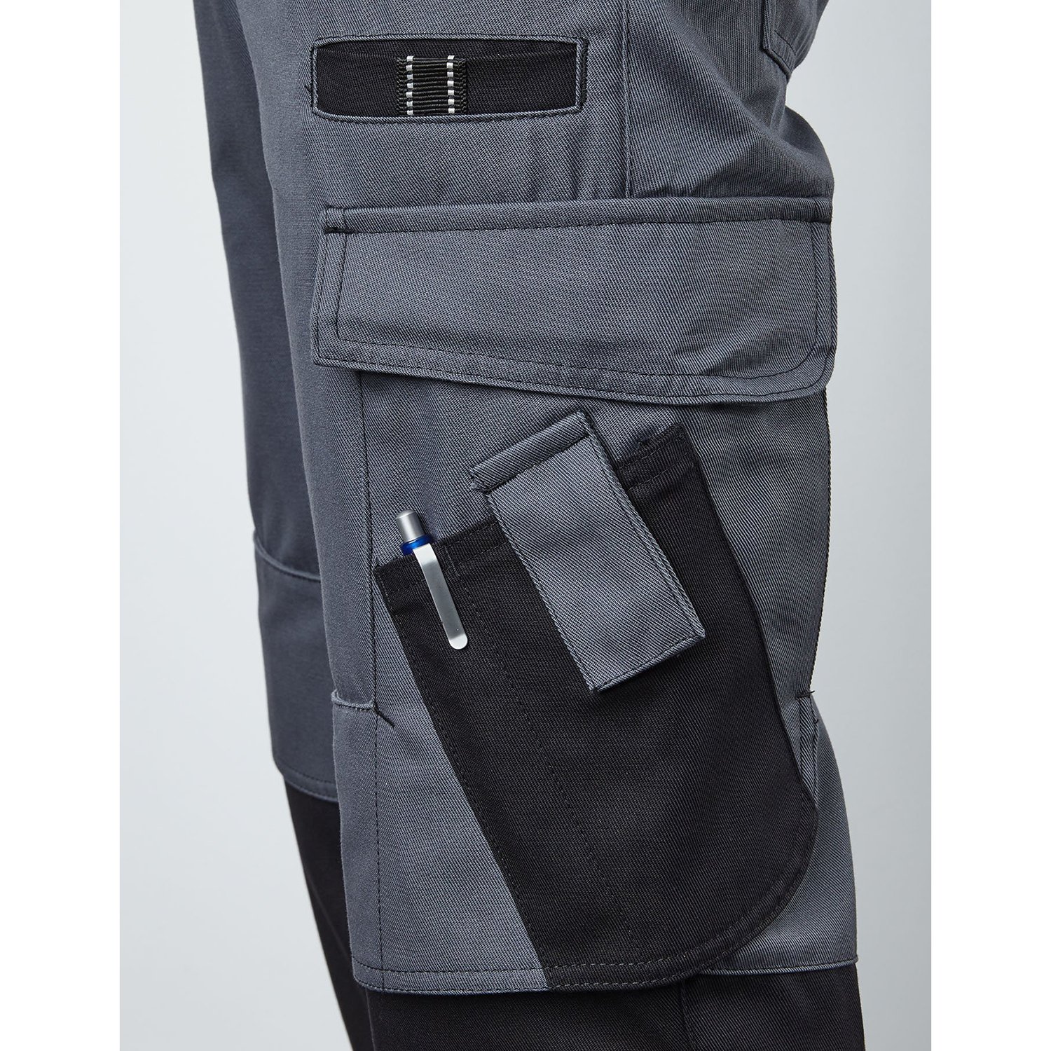 PIONIER 9472 – 94 "Resist 1" trabajo peto, gris/negro, tamaño 94
