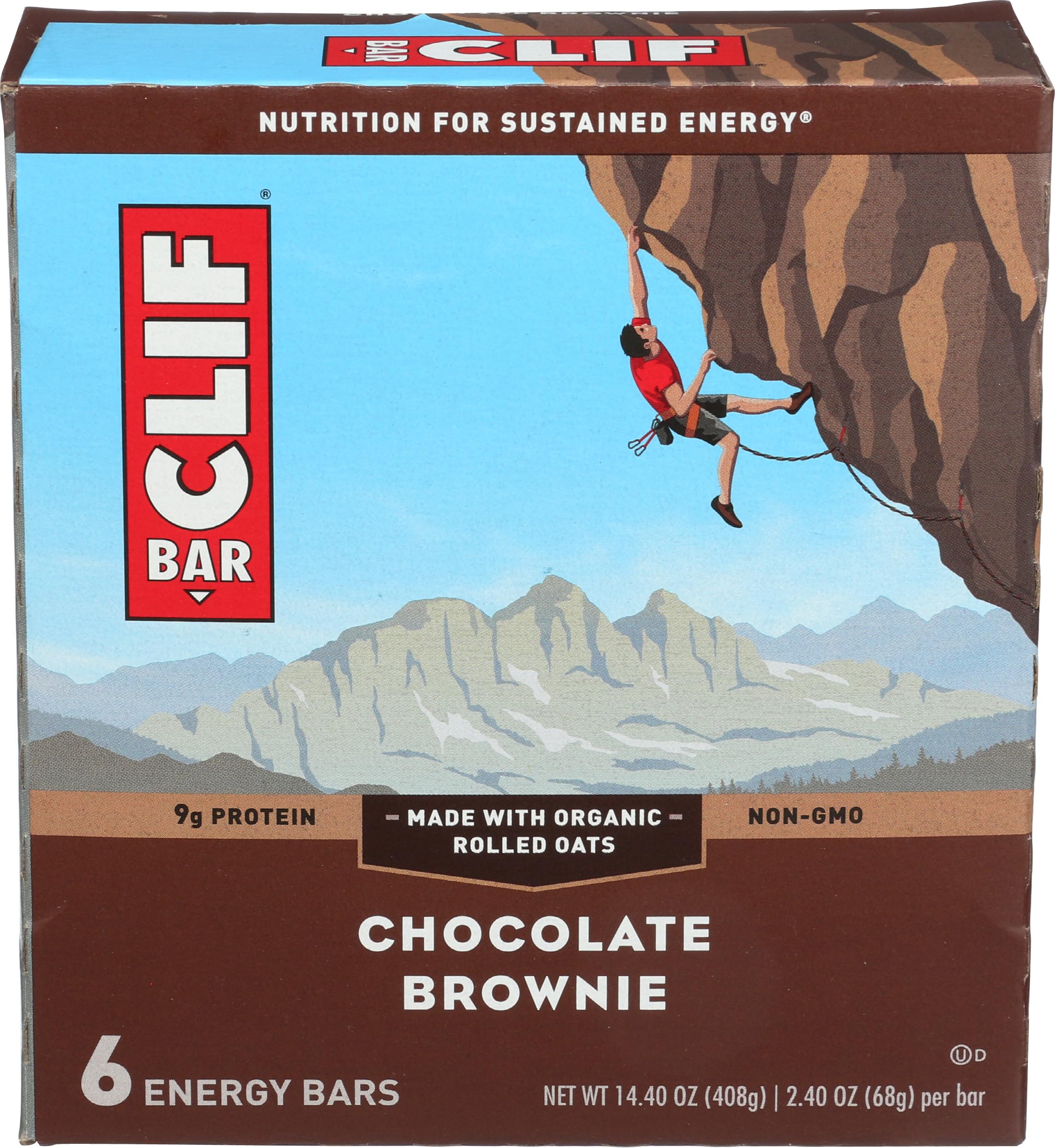 CLIF BarEnergy Chocolate Brownie Bar, 6 Count