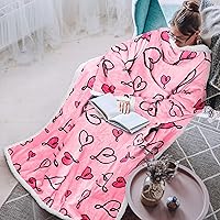 Vista 21 de Tirrinia Manta de sherpa afelpada con mangas, manta completa para todo el cuerpo, para leer, ver la televisión, manta para envolver