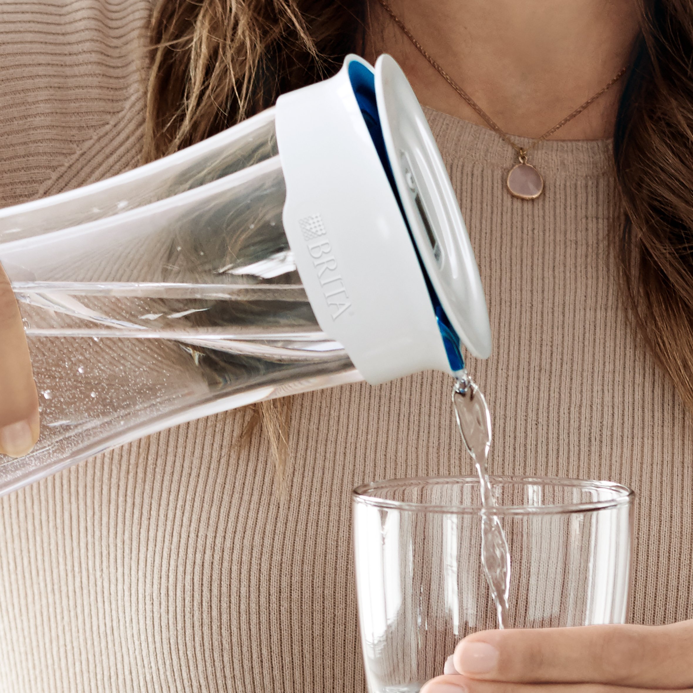 Brita 1013466 Fill & Serve - Caraffa filtrante, 10,8 x 10,8 x 32 cm Blu